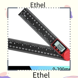 Ethel1 เครื่องโปรแทรกเตอร์ดิจิทัล LCD พลาสติก แบบพกพา พับได้ คุณภาพสูง สําหรับโรงเรียน