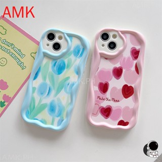 Amk เคสโทรศัพท์มือถือแบบใส ลายดอกทิวลิป 3D สําหรับ OPPO A96 A76 A17 A17K A16K A16E A16 A15 A15S A94 A93 A78 A74 A95 A57 A55 A54 A5 A9 Reno 8T 7Z 8Z 7 8 6 4 5 lite 5G เคส STNYK