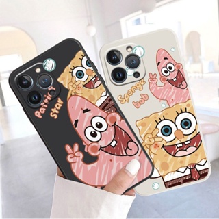 เคสโทรศัพท์มือถือแบบนิ่ม ขอบตรง ลาย Spongebob Patrick Star น่ารัก สําหรับ OPPO A15 A15S A16 A16K A17 A1K A31 A8 A32 A53 A36 A76 A5 A3S A12E A52 A92 A72 A54 A55