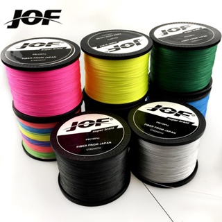 Jof สายเอ็นตกปลา PE ถัก 100% 18LB เป็น 78LB 100 ม. 300 ม. 500 ม. 8 เส้น