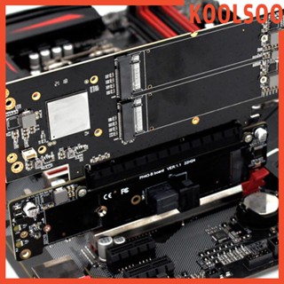 [Koolsoo] อะแดปเตอร์การ์ดขยาย PCIe 4.0 x16 เป็น 4x รองรับ 22110 2280 2260 2242 2230 อุปกรณ์เสริม