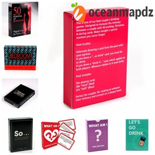 Oceanmapdz การ์ดเกมกระดาน โรแมนติก กล่องสี ความตื่นเต้น การ์ดความปรารถนา เกมปาร์ตี้ สีฟ้า สีชมพู 18+