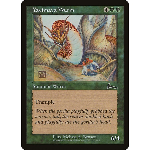 Yavimaya Wurm - MTG - Urzas Legacy - เพลย์เซต