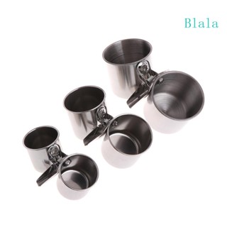 Blala ถ้วยให้อาหารนก แบบสเตนเลส พร้อมที่หนีบ สําหรับนกแก้ว