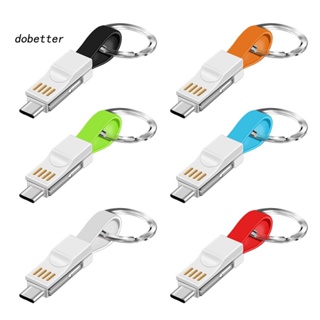 &lt;Dobetter&gt; 3 in 1 สายชาร์จ Micro USB Type-C แบบพกพา สําหรับ Andriod iPhone