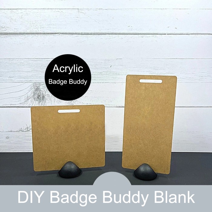 GANTUNGAN DIY อะคริลิค Badge Buddy - อะคริลิคใสพร้อมรูแขวน AR1
