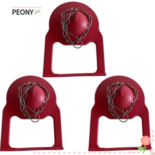 Peonypavilion พนังยาง PVC พลาสติก สีแดง ทนทาน 2 นิ้ว แบบเปลี่ยน สําหรับห้องน้ํา 3 ชิ้น