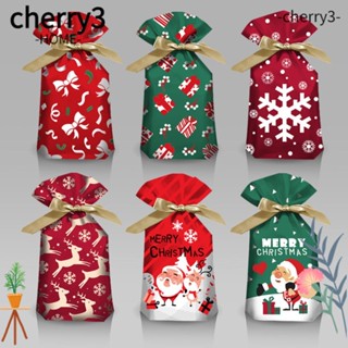 Cherry3 ถุงขนมคุกกี้ ลายคริสต์มาส 12x17 ซม. 25 ชิ้น