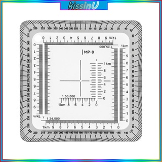 Kiss ไม้โปรแทรกเตอร์ Mgrs UTMCoordinate MP8 สไตล์ทหาร สําหรับอ่านแผนที่