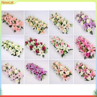 {Newcat} ดอกกุหลาบประดิษฐ์ 12 สี 18 ชิ้น สําหรับตกแต่งงานแต่งงาน Diy