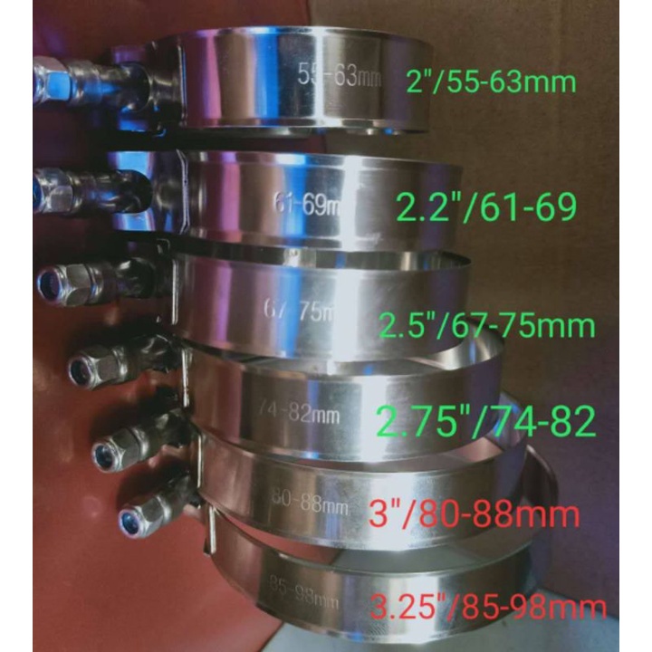 เข็มขัด รัดท่ออินเตอร์ แบบหัวนอตขันเบอร์10 tbolt กดเลือกขนาดนะค่ะ