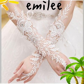 Emilee ถุงมือเต้นรําซาติน คอสเพลย์ ปาร์ตี้ งานอีเวนท์