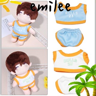 Emilee เสื้อกีฬาบาสเก็ตบอล กางเกงขาสั้น ผ้าฝ้าย ขนาด 20 ซม. สําหรับตุ๊กตา