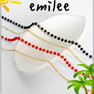 EMILEE สร้อยคอโชคเกอร์ ประดับลูกปัดแก้ว สวยหรู