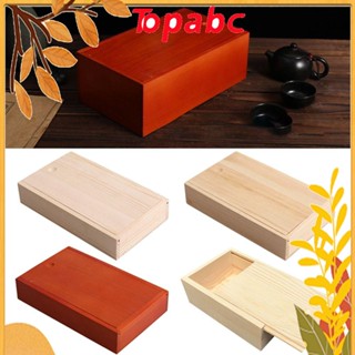 TOP Wooden Box Home Decoration Card Keeper With Slide Top Beads Container