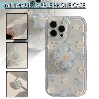 Floral Phone Case Protective Case with Stand for iPhone 12/13/14/Pro/Plus/ProMax