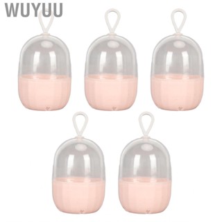 Wuyuu Makeup Sponge Box  Portable 5pcs Transparent Beauty Egg Storage Lightweight for Earrings