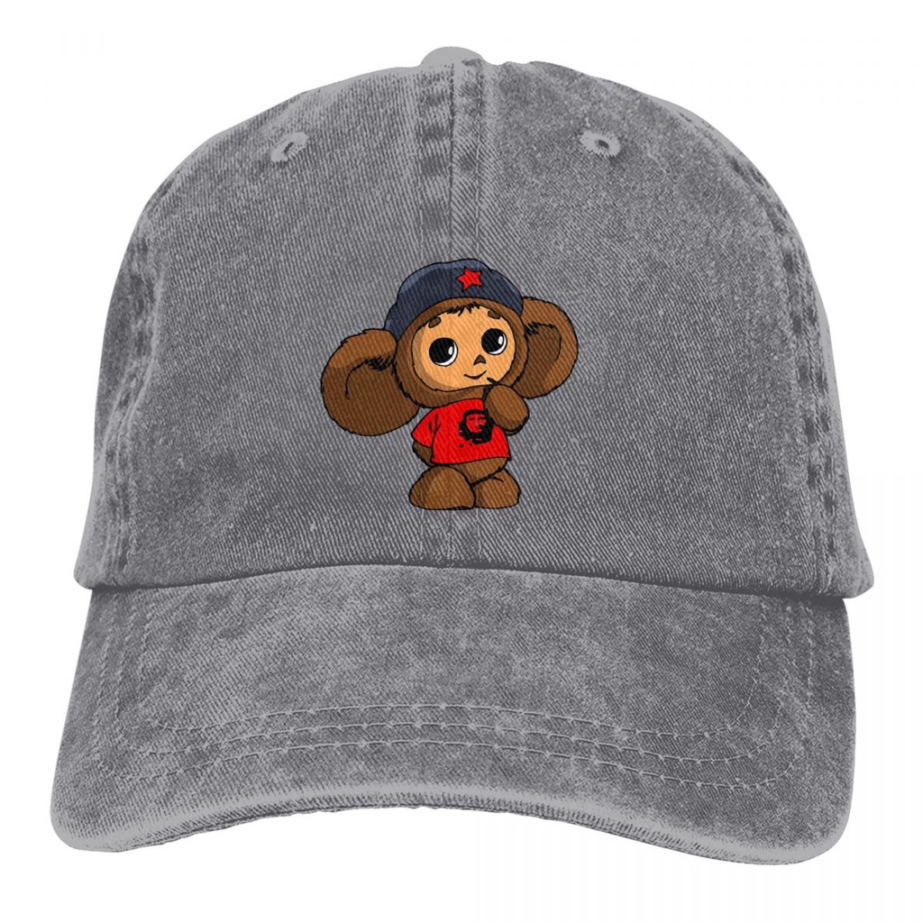 Cccp เบสบอลหมวก Peaked หมวก Cheburashka น่ารักโซเวียตรัสเซียการ์ตูน Sun Shade หมวกสําหรับผู้ชายผู้หญ