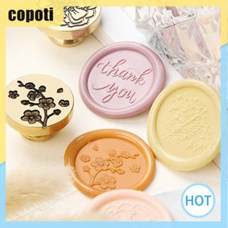 Copoti หัวแสตมป์ตราประทับ ทรงกลม สําหรับงานแต่งงาน การ์ดเชิญจดหมายเชิญ DIY สําหรับบ้าน