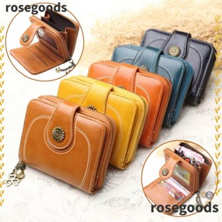 Rosegoods1 กระเป๋าสตางค์ กระเป๋าใส่เหรียญ หนัง PU ใบเล็ก จุของได้เยอะ สําหรับผู้หญิง