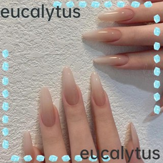 Eucalytus1 เล็บปลอม แบบกด DIY สไตล์ฝรั่งเศส 24 ชิ้น