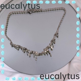 Eucalytus1 สร้อยคอโช้คเกอร์ จี้รูปหยดน้ํา ทรงไม่สมมาตร สไตล์ฮิปฮอป