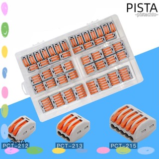 Pista ตัวเชื่อมต่อสายไฟ 2 3 5 พอร์ต สีส้ม 60 ชิ้น