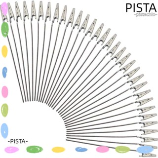 Pista คลิปหนีบลวดสลิง สเตนเลส หางจระเข้ ยาว 15 ซม. สีเงิน สําหรับตกแต่ง 50 ชิ้น