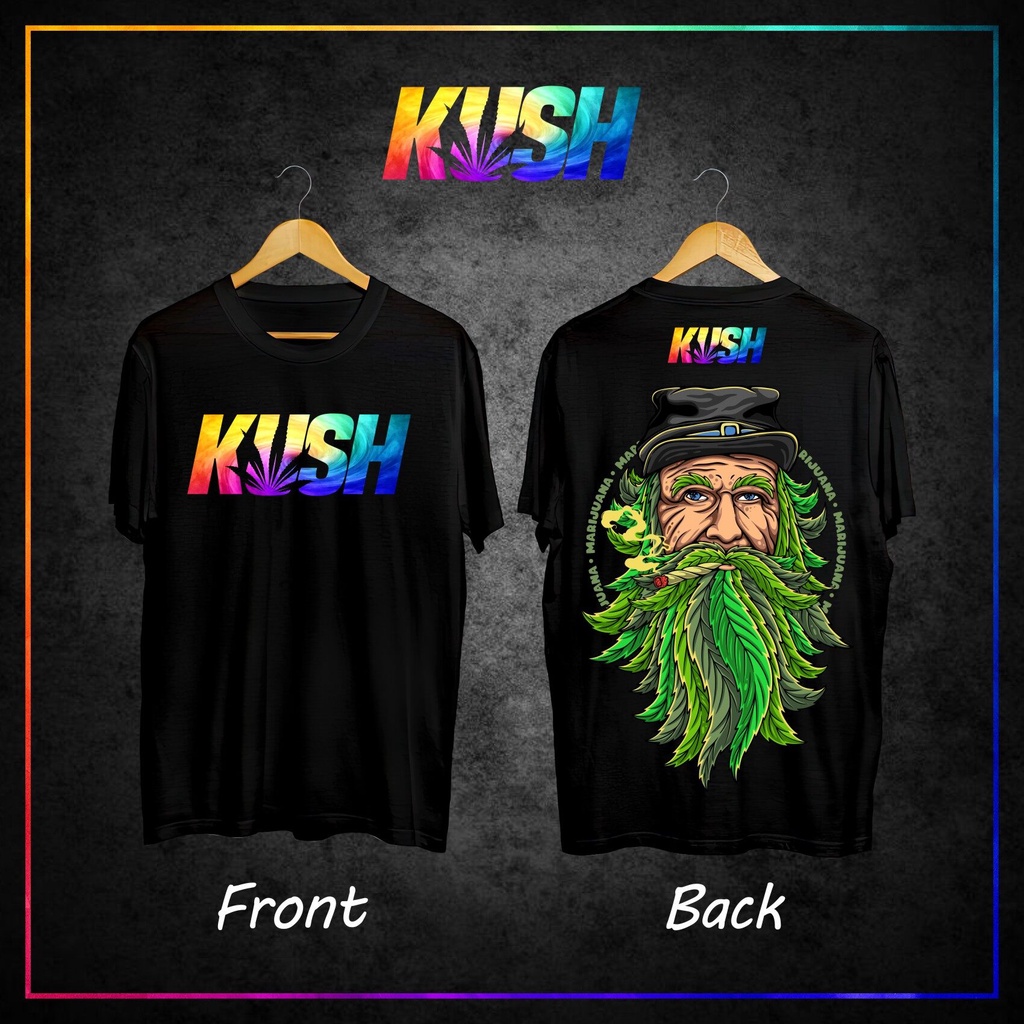 ขาย Kush ร้อน!!! ป่านพิมพ์รอบคอแขนสั้นผู้ชายหลวมผ้าฝ้ายด้านบน-15-KUSH-MS-5XL h