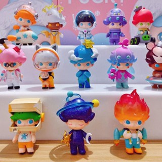 ตุ๊กตาฟิกเกอร์ My Mystery Box Pop Mart Space Travel Series Meow Star Spaceman สร้างสรรค์ สําหรับตกแต่งบ้าน