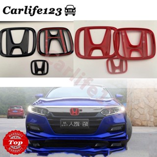 สติกเกอร์โลโก้ ตราสัญลักษณ์ สีดํา สีแดง สําหรับติดพวงมาลัยรถยนต์ Honda Accord Civic