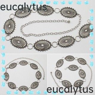 Eucalytus1 สายรัดเอว โลหะ สไตล์โบโฮ สําหรับผู้หญิง