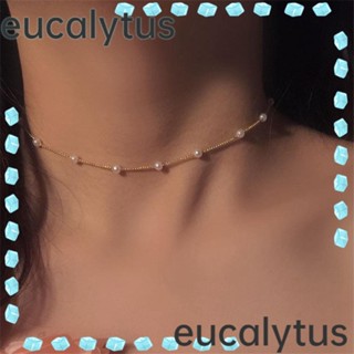 Eucalytus1 สายโซ่ลูกปัด สีทอง สําหรับผู้หญิง 6 ชิ้น