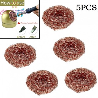 【COLORFUL】Effective Slag Remover 5PCS Copper Metal Cleaning Wire Balls for Iron Tip Nozzle