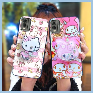 Anti-dust Anti-knock Phone Case For Nokia C32 Dirt-resistant drift sand Cute Cartoon glisten Soft Case Durable TPU protective