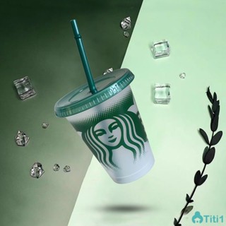 Starbucks Green Straw Cup Children&amp;#39;s Pp Materials Environmental Protection Duration For Any Gathering Place 473ml/16oz TH1