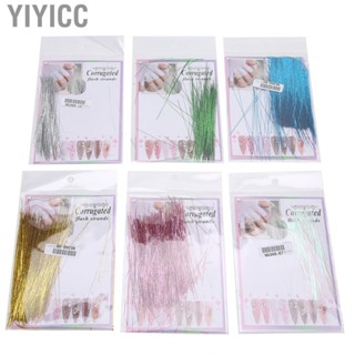 Yiyicc 6 Bags Nail Art Glitter Striping Tape  Styling Lines