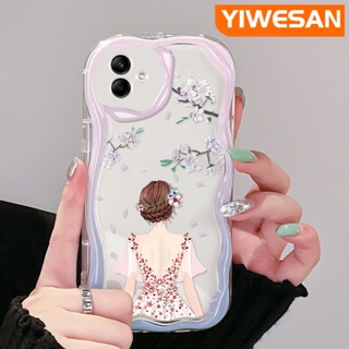 เคสโทรศัพท์มือถือ ซิลิโคนใส กันกระแทก ลายผู้หญิงสวย สีสันสดใส สําหรับ Samsung A04 A04E M04 F04