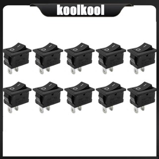 Kool สวิตช์โยกเรือ SPST 2 Pin สําหรับยานยนต์ 10 ชิ้น