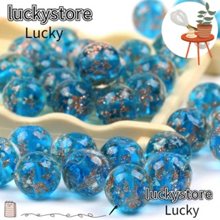 Lucky ลูกปัดแก้วเรืองแสงในที่มืด ขนาดเล็ก 8 มม. สีฟ้า สําหรับทําเครื่องประดับ DIY 100 ชิ้น