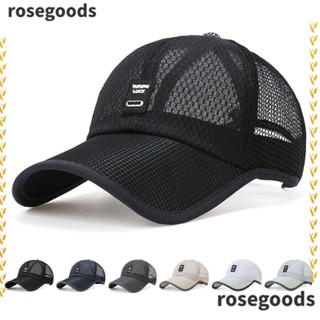 Rosegoods1 หมวกกันแดด หมวกกีฬากลางแจ้ง ผู้ชาย ผู้หญิง ปรับได้ ฤดูร้อน หมวกกันแดด