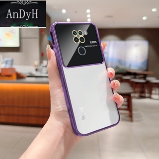 Andyh เคสโทรศัพท์มือถือแบบนิ่ม TPU ใส กันรอยกล้อง ชุบไฟฟ้า สําหรับ Redmi 10X 4G Note 9