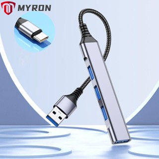 Myron ฮับ USB-C 4 พอร์ต Type-C อลูมิเนียมอัลลอย สําหรับแล็ปท็อป พีซี