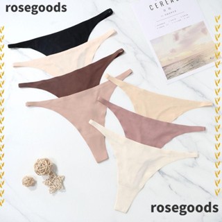 Rosegoods1 กางเกงชั้นใน ผ้าฝ้าย ไร้รอยต่อ ลายทาง สําหรับผู้หญิง