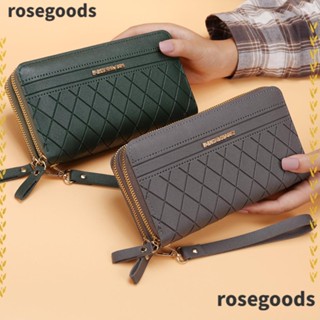 Rosegoods1 กระเป๋าสตางค์ มีซิปคู่ ประดับพู่ หรูหรา ใส่โทรศัพท์ได้ สําหรับผู้หญิง