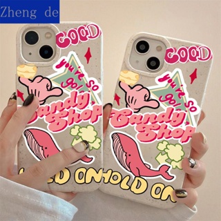 เคสโทรศัพท์มือถือนิ่ม ทนต่อการสึกหรอ ลายปลาวาฬ เรียบง่าย สําหรับ Apple Iphone 14promax 13 12 11 7 8plus VTFW