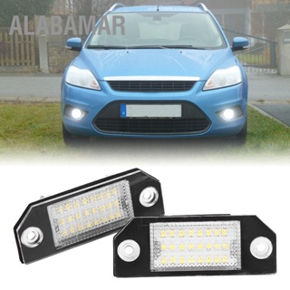 ALABAMAR 2 ชิ้น 24 ลูกปัด LED ป้ายทะเบียนหลอดไฟ สำหรับ Ford C MAX Focus MK2