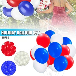 30pcs Red White Blue Festive Balloons Set Halloween Christmas Easter Decorations