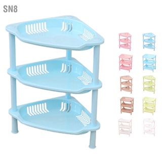  SN8 ชั้นวางของในห้องน้ำ 3 ชั้น Bathroom Stand PP Land Installation ชั้นวางของในห้องน้ำชั้นวางของสำหรับห้องครัวในห้องน้ำ