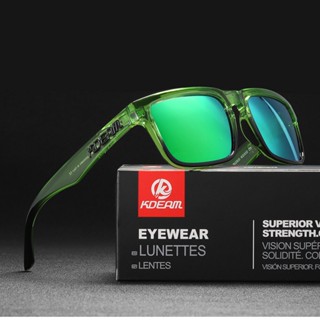 Green Transparent Lens แว่นตากันแดด เลนส์ Polarized กันแสงUV400 สำหรับเดินทาง ขับรถ ตกปลา กิจกรรมกลางแจ้ง พร้อมส่ง